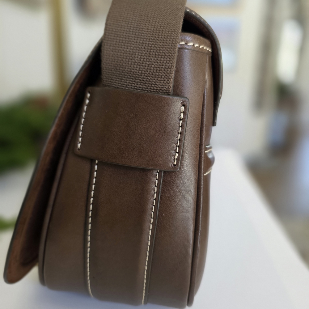 Dooney & Bourke Florentine Toscana Saddle Bag - Espresso- EUC - Picture 5 of 14